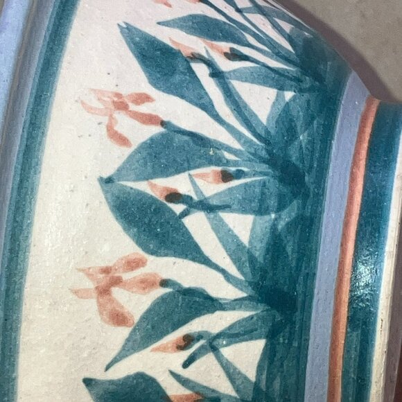 1986 Lawrence Knaff Wheel Thrown Hand Painted Bowl Artist Signed - Picture 5 of 9